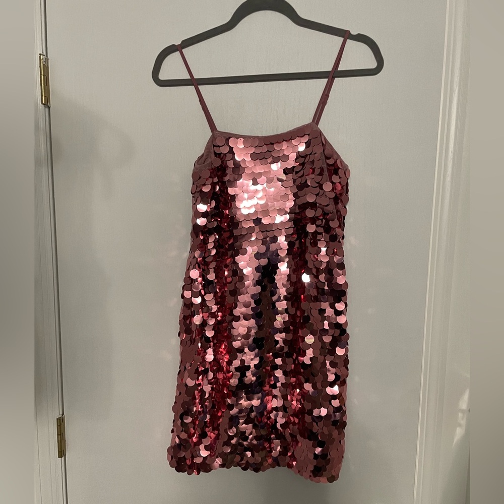 Pink sequin dress